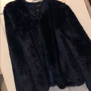 Faux Navy Blue Fur
